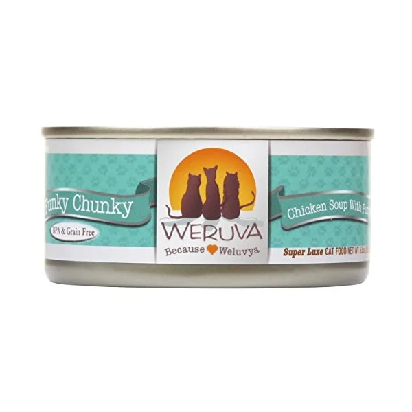 Best dog food with high-quality fish oils for healthy skin and coat-Weruva Classics Funky Chunky Chicken Soup with Pumpkin Grain-Free Wet Canned Cat Food