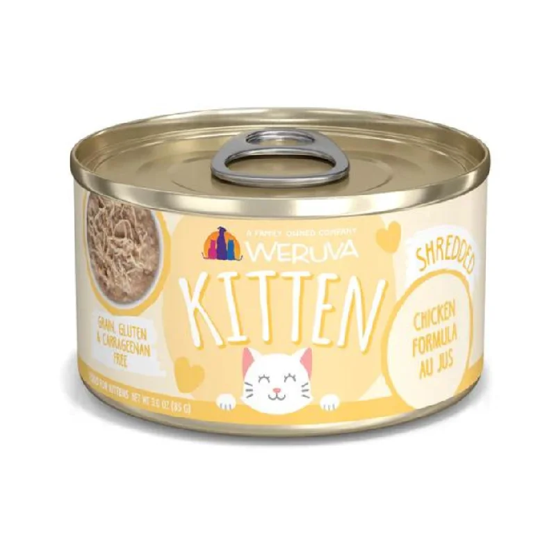 Best dog food with no artificial flavors for a healthier, more natural diet-Weruva Kitten Chicken Au Jus Recipe Canned Cat Food