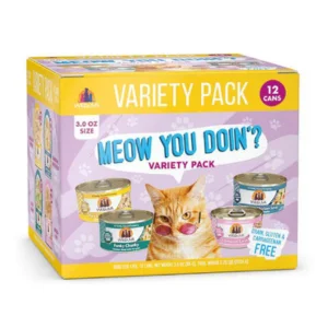 Best dog food with natural flavors for picky eaters and healthy appetites-Weruva Meow YA Doin? Variety Pack Cat Food Pouches