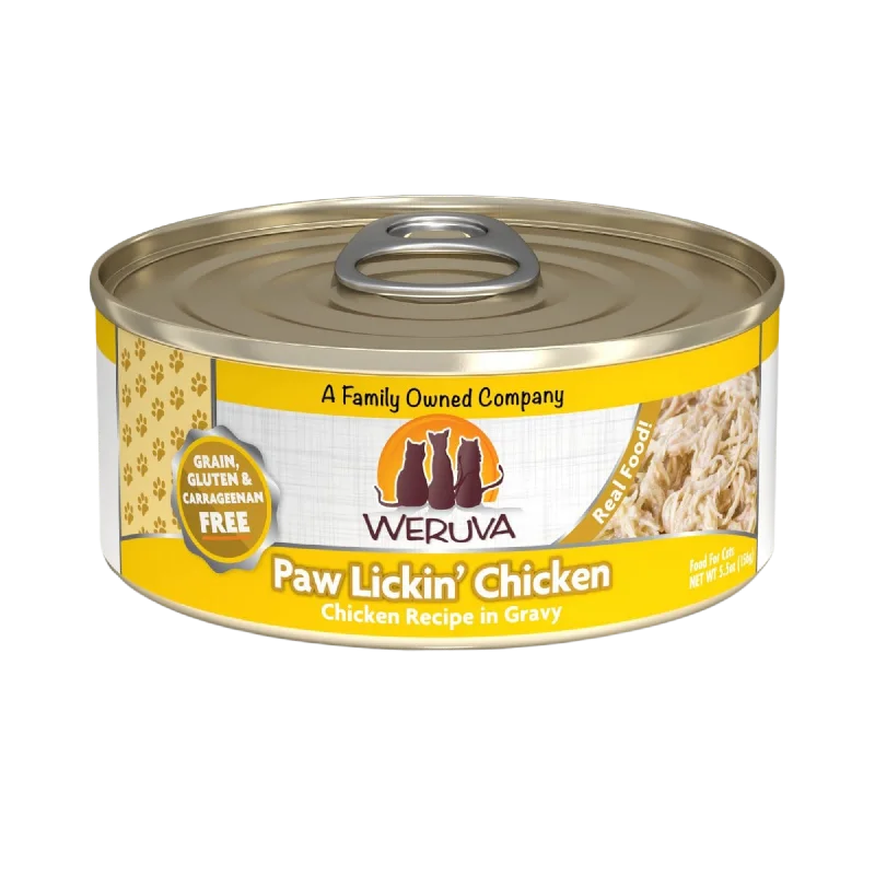 Wet dog food with turkey and cranberry for urinary health support-Weruva Classics Paw Lickin' Chicken in Gravy Grain-Free Wet Canned Cat Food