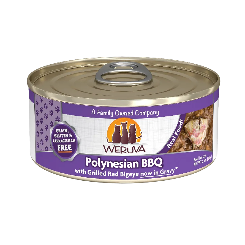 Best dog food with turmeric for inflammation and joint health in dogs-Weruva Classics Polynesian BBQ with Grilled Red Bigeye Grain-Free Wet Canned Cat Food