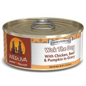 Best dog food with organic chicken for a healthier, antibiotic-free option-Weruva Wok the Dog Canned Dog Food