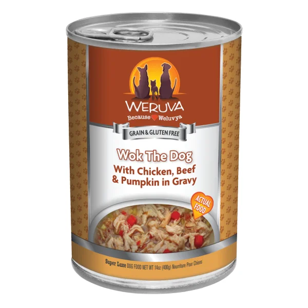 Best dog food for muscle building with a high-protein formula-Weruva Wok the Dog with Chicken, Beef & Pumpkin in Gravy Canned Dog Food