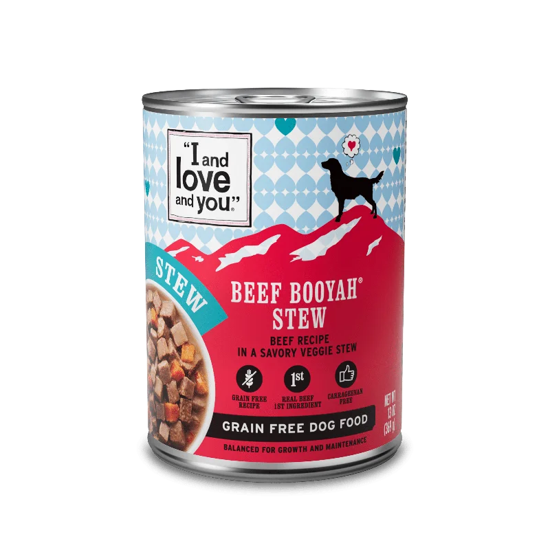 Dog food with chia seeds for added fiber and omega fatty acids-Beef Booyah Stew