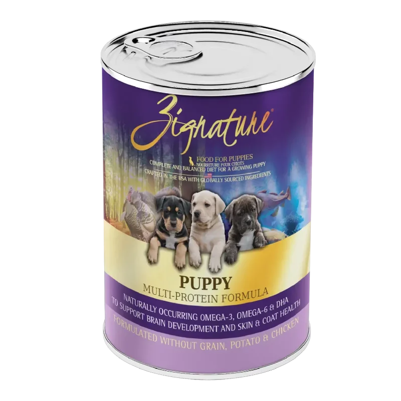 Best dog food for dental health with kibble that helps reduce plaque buildup-Zignature Puppy Limited Ingredient Formula Canned Dog Food 13oz