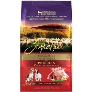 Dog food with apple cider vinegar for improved digestion and detox support-Zignature Lamb Limited Ingredient Formula Small Bites Dry Dog Food