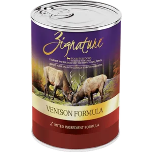 Wet dog food with real chicken and vegetables for a tasty treat-Zignature Venison Limited Ingredient Formula Canned Dog Food 13oz