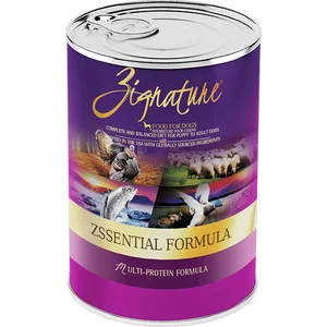 High-quality dog food with lamb for sensitive stomachs and healthy digestion-Zignature Zssential Multi-Protein Formula Canned Dog Food 13oz