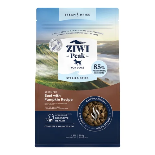 Best dog food with no artificial flavors for a healthier, more natural diet-ZiwiPeak Beef with Pumpkin Steam & Dried Dog Food